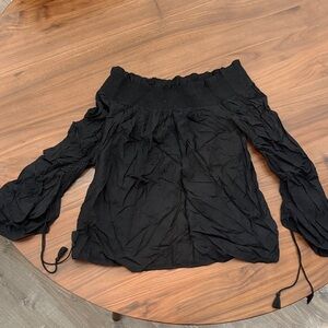 PAIGE Black Off-Shoulder Blouse